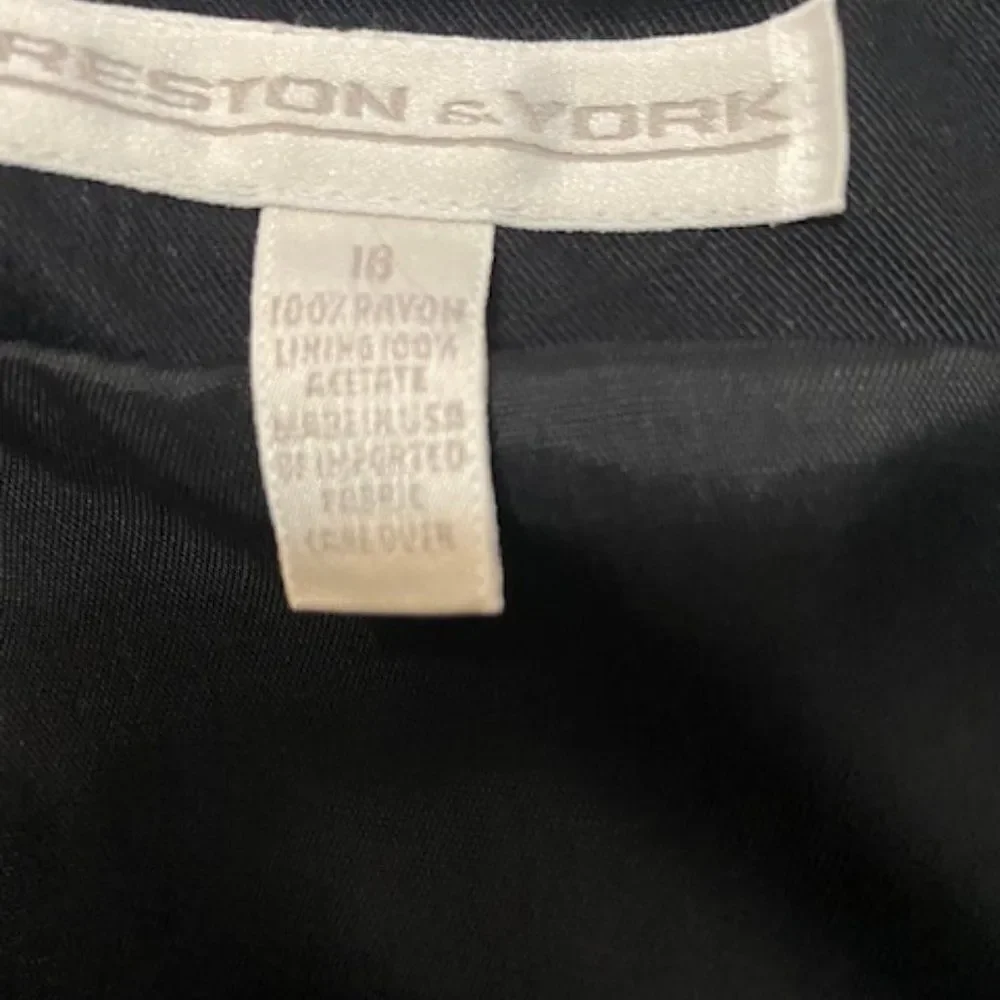 Preston & York Black pencil skirt, size 16
